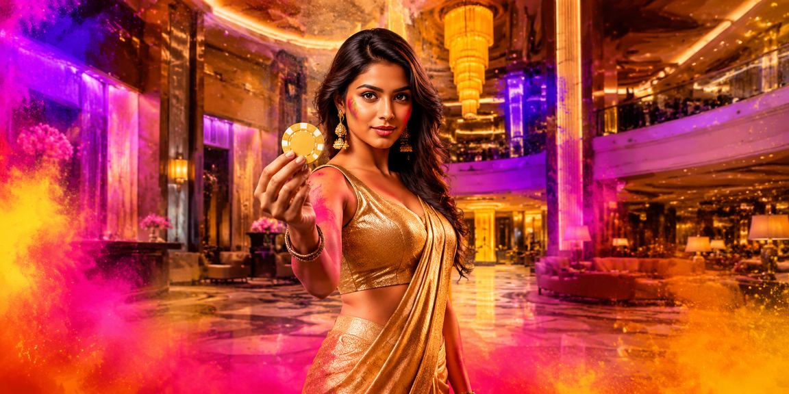 Colorful casino festival celebration in India